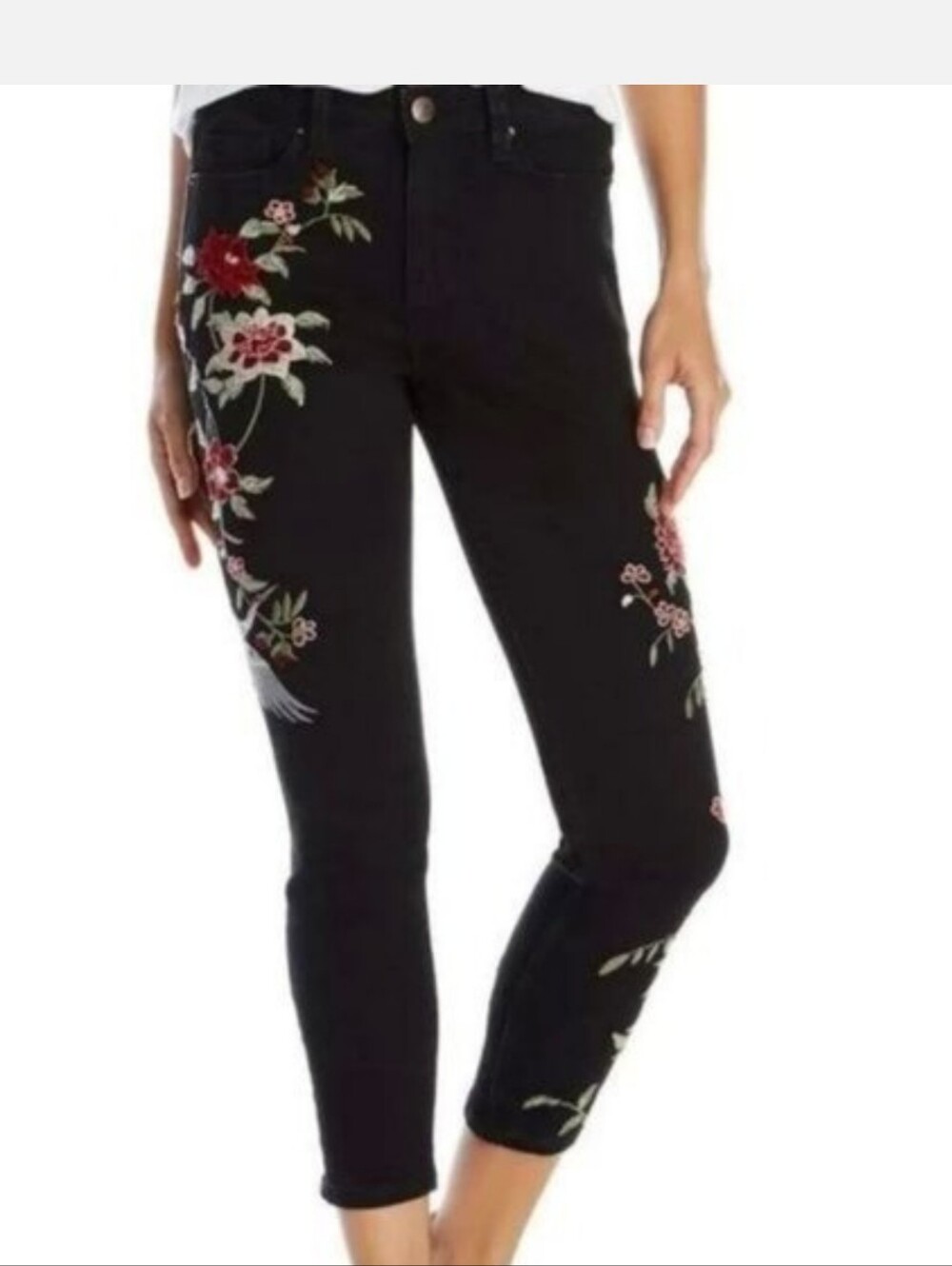 Nanette By Nanette Lepore Size 2 Embroidered Skinny Jean